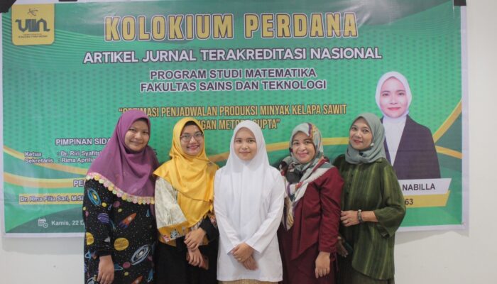 FST-UINSU : Kolokium Perdana S-1 Prodi Matematika Widi Ihdina Nabilla Bisa Jadi Pilihan Populer Mahasiswa
