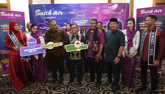 Bakri Siddiq Resmikan Penerbangan Perdana Batik Air Banda Aceh-Penang