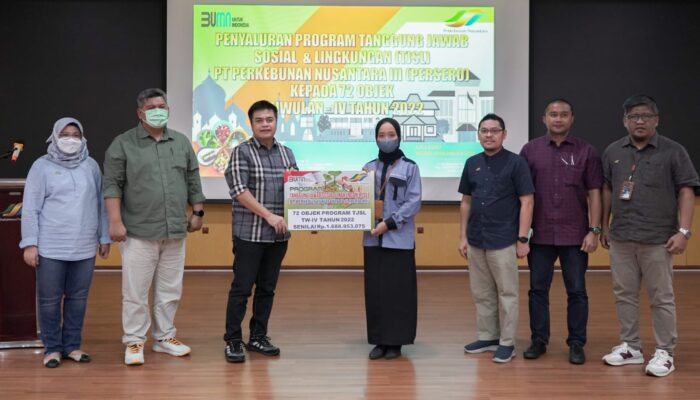 PTPN III Salurkan Rp1,68 Miliar Dana Program TJSL Periode Triwulan IV