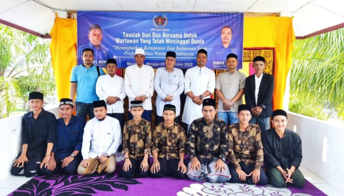 PWI Aceh Barat Zikir Bersama Untuk Wartawan Korban Tsunami 