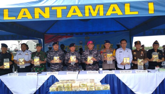 Tim Lanal Lhokseumawe Gagalkan Penyelundupan 43 Kg Sabu Asal Thailand