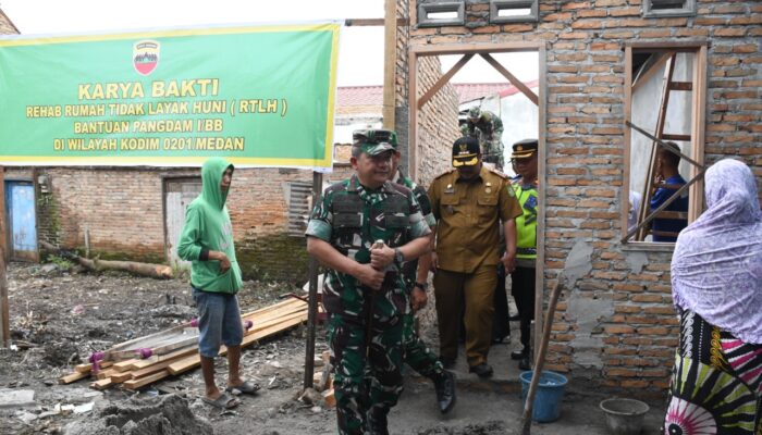 Pangdam I/BB Cek Kondisi Anak Asuh Stunting Dan Rehab RTLH