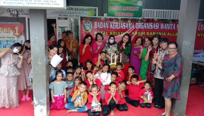 Gelar Natal Di Panti Asuhan Sendoro BKOWSU Bagikan Bingkisan