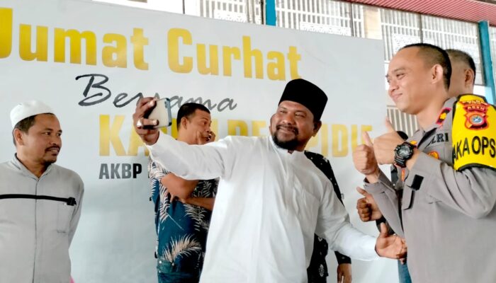 Program Curhat Jumat, Polres Pidie Bahas Penanganan Pengungsi Rohingya