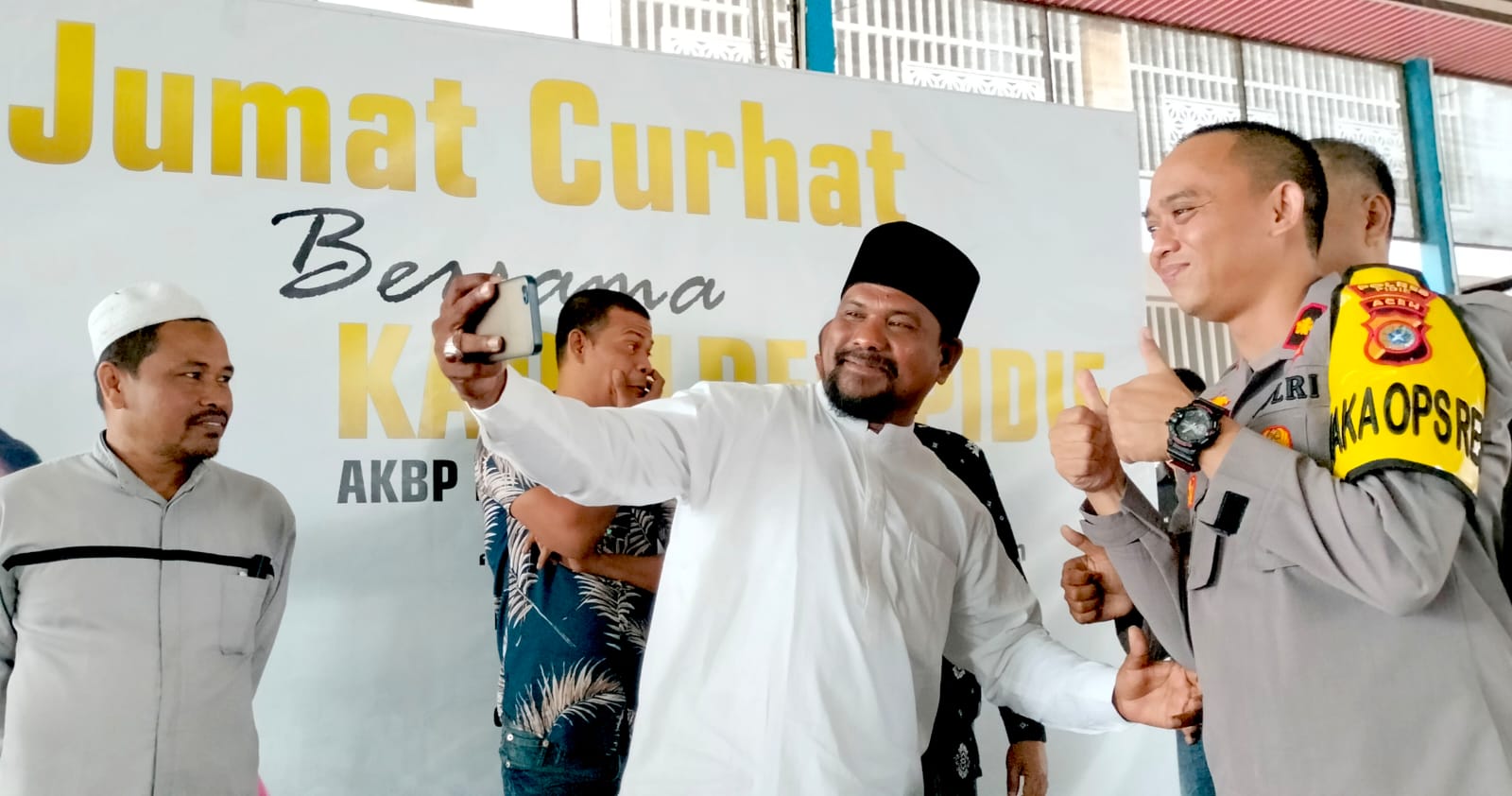 Program Curhat Jumat, Polres Pidie Bahas Penanganan Pengungsi Rohingya