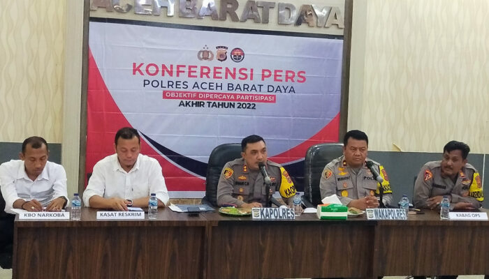 Polres Abdya Rilis Penanganan Kasus Sepanjang 2022