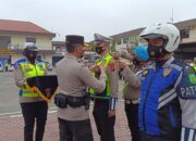 Kapolrestabes Medan Lepas Konvoi Pasukan Pengamanan Ops Lilin Toba 2022