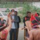 Bupati Humbahas, Dosmar Banjarnahor disambut dalam syukuran masyarakat adat Pandumaan-Sipituhuta. Waspada/Ist
