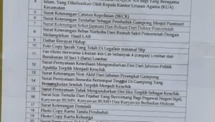 Upaya Cegah Salahguna Anggaran Dianulir Dalam Syarat Pilkades Di Lhokseumawe