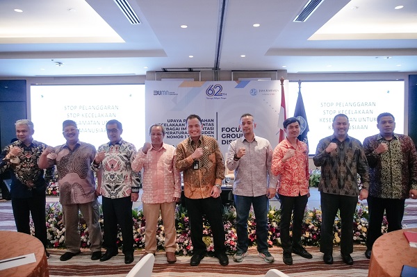 PT Jasa Raharja saat menggelar Focus Group Discussion (FGD) bersama seluruh stakeholder dan masyarakat di Pullman Jakarta, Senin (19/12) kemarin.Waspada/ist