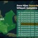 Tangkapan layar pengumuman Kabupaten/Kota yang berada di zona hijau, (Waspada/ist)