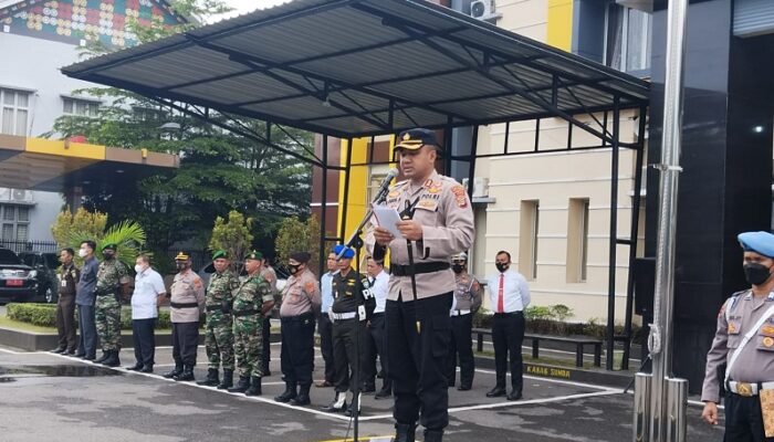 Apel Persiapan Pengamanan Antisipasi Guantibmas Polres Agara Khidmat