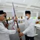 BUPATI Ir. H. Zahir, M.AP saat prosesi pelantikan dan pengukuhan PB MAS-UD Kabupaten Batubara periode 2022 - 2027. Waspada/Iwan Has