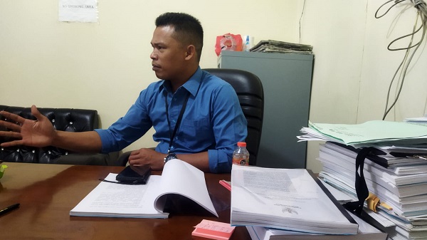 Divisi Sosialisasi, Pendidikan Pemilih, Partisipasi Masyarakat dan SDM KPU Kab Asahan Samiun Sembara Marpaung. Waspada/Sapriadi