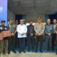 Kapolres Aceh Barat AKBP Pandji Santoso bersama Forkopimda saat melakukan pengecekan Posko di gardu lantas Aceh Barat, Rabu (28/12).(Waspada/Muji Burrahman)