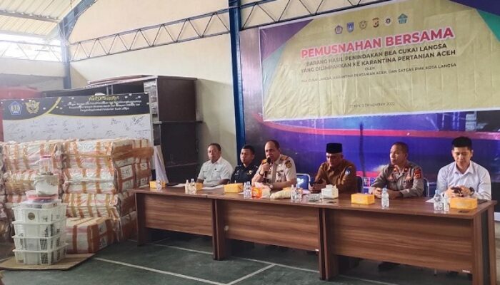 BC Langsa, Karantina Dan Satgas PMK Musnahkan 245 Hewan Dan Tumbuhan