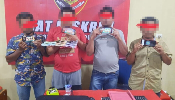 Polisi Agara Ringkus 4 Orang Tersangka Judi Online