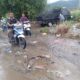 Jalan menuju Bandara Alas Leuser via Kebun Sere Agara selain berlubang juga licin. Waspada/Seh Muhammad Amin