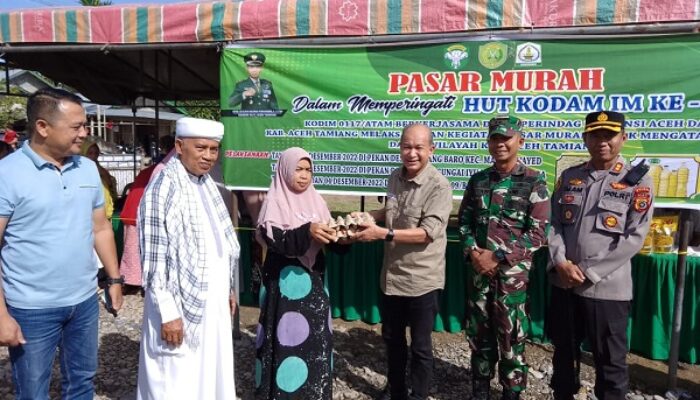 Dandim 0117/Aceh Tamiang, Pasar Murah Sangat Membantu Masyarakat