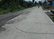 Proyek Jalan Umar Baki Diduga Asal Jadi, LC Dan Beton Rigid Retak