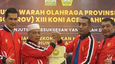 Aklamasi, Abu Razak Ketua KONI Aceh Periode 2022-2026