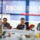 Kepala Kantor Perwakilan Bank Indonesia Provinsi Sumatera Utara (KPw BI Sumut), Doddy Zulverdi didampingi Deputi Kepala KPw BI Sumut, Ibrahim dan Azka Subhan beserta jajarannya dalam acara Bincang Bareng Media (BBM) Januari di Medan, Rabu (25/1/2023).