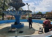 Air Mancur Taman Kota Panyabungan ‘Dipermak’