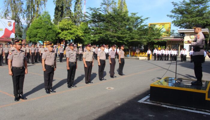 55 Personel Polres Aceh Tenggara Naik Pangkat