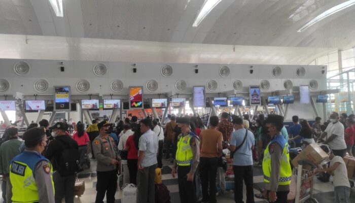 Kapolsek Kawasan Bandara Kualanamu Pantau Arus Balik Nataru Di KNIA