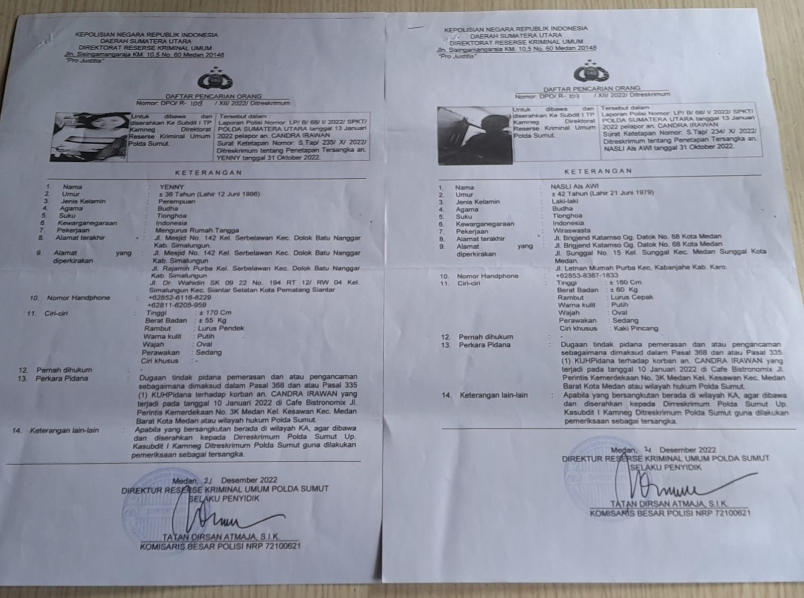 Korban Pemerasan Desak Poldasu Serius Tangkap Dua DPO