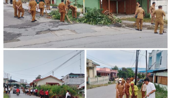 Jelang Pelaksanaan F1H2O, Kota Balige Dibersihkan
