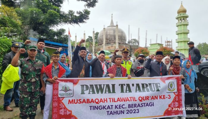 Pertama Kali, Ribuan Peserta Ikuti Pawai Ta’aruf MTQ di Berastagi