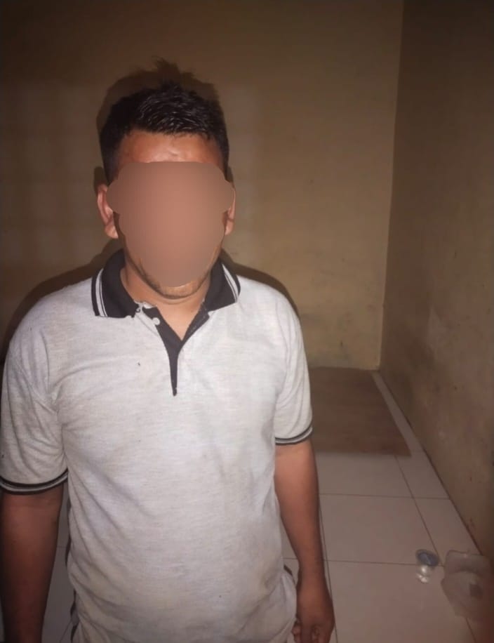 WARGA Langkat, Sumatera Utara yang diduga maling sapi sudah ditangkap aparat Polsek Kejuruan Muda. Waspada/ist