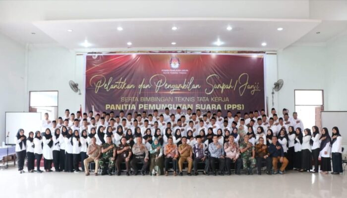 105 PPS Dilantik, Pj Wali Kota Ingatkan Jaga Integritas Untuk Sukseskan Pesta Demokrasi