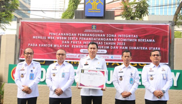 Wujudkan Birokrasi Berkelas Dunia, Kemenkumham Sumut Komit Lanjutkan Pelaksanaan Zona Integritas