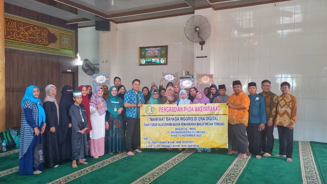 Tim Dosen UMN Al Washliyah Kegiatan Pengabdian Di Masjid Al Iman Medan Tembung