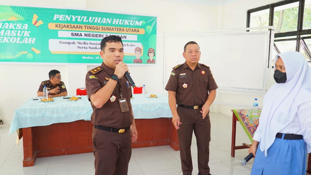Luhkum Di SMA N 2 Medan, Siswa Diingatkan Bijak Gunakan Medsos