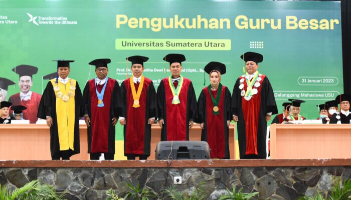 USU Kukuhkan Empat Guru Besar 