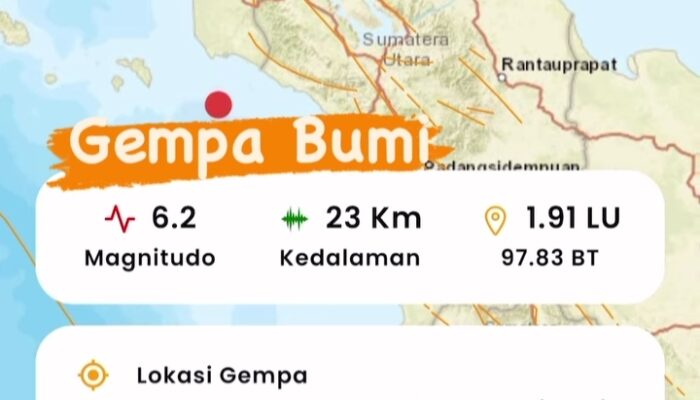 Diguncang Gempa M6,2 Warga Singkil Panik Berhamburan Keluar Rumah
