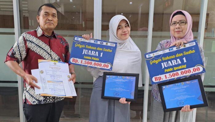 Audrey Sebayang Siswa SMA Harapan Medan Juara  Public Speaking