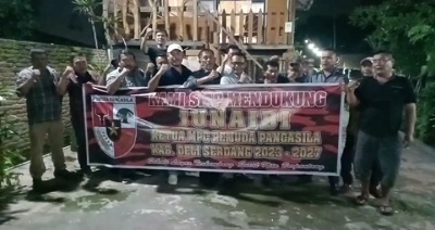 15 Pimpinan Anak Cabang Pemuda Pancasila se Kabupaten Deliserdang siap mendukung Junaidi pada Muscab PP Deliserdang mendatang. Waspada/Andi Aria Tirtayasa