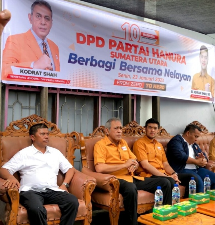 Sekjen DPP Hanura Dan Ketua Hanura Sumut Bagikan 1.000 Sak Beras Ke Masyarakat Young Panah Hijau