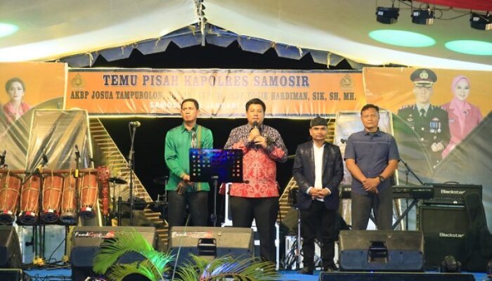 Bupati Hadiri Acara Temu Pisah Kapolres Samosir