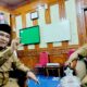 Pj Bupati Pidie, Ir Wahyudi Adisiswanto, M.Si didampingi Asisten I Setdakab Pidie saat menerima Waspada di ruang kerjanya, Selasa (3/1) Waspada/Muhammad Riza