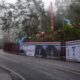 PT. HK Diduga Gunakan Batu Padas Hasil Galian Proyek Menara Pandang Tele (KSO).(Waspada/Tumpal P Sijabat)