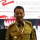 Pj Gubernur Aceh saat menghadiri Rakornas Penguatan Pertumbuhan Ekonomi dan Pengendalian Inflasi yang dibuka langsung oleh Presiden Jokowi di SICC Bogor, Jabar, Selasa (17/1). (Waspada/Ist)