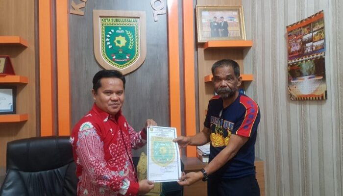 DPD Himpak Subulussalam Terima Surat Keterangan Kesbangpol