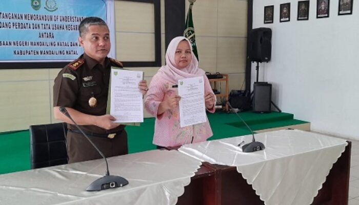 Dinas PUPR Dan Kejari Madina Teken MoU
