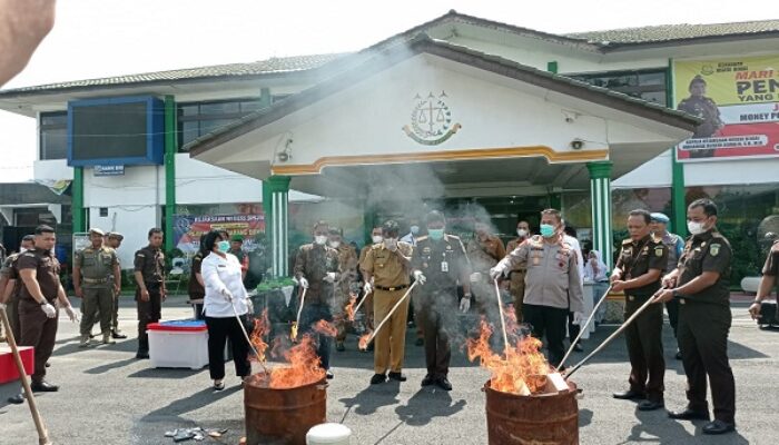 Kejari Binjai Musnahkan 24,23 Gram Sabu