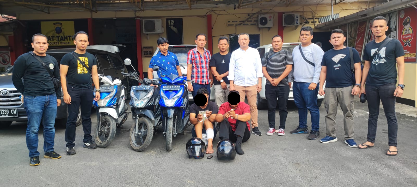 Di Binjai, 3 Tersangka Curanmor Diringkus 1 Ditembak